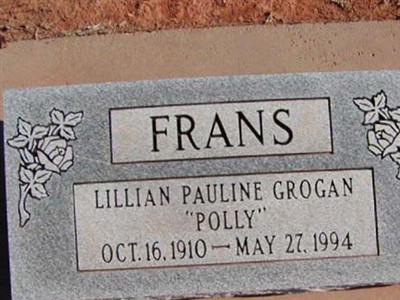 Lillian Pauline "Polly" Grogan Frans on Sysoon