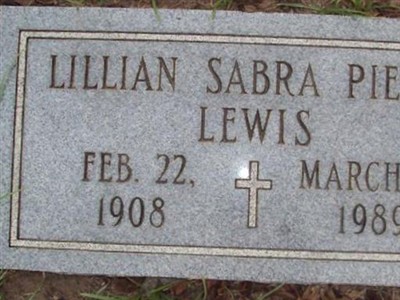 Lillian Sabra Pierce Lewis on Sysoon