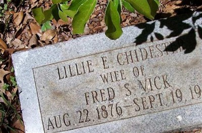 Lillie E Chidester Vick on Sysoon