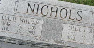Lillie L Mills Nichols on Sysoon