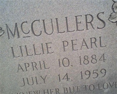 Lillie Pearl McCullers on Sysoon