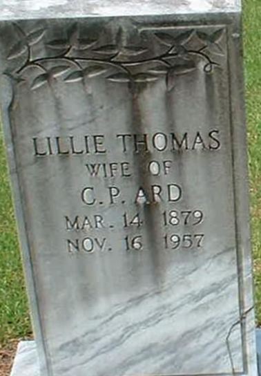 Lillie Thomas Ard on Sysoon