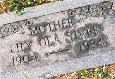 Lily Ola Goggans Starr on Sysoon
