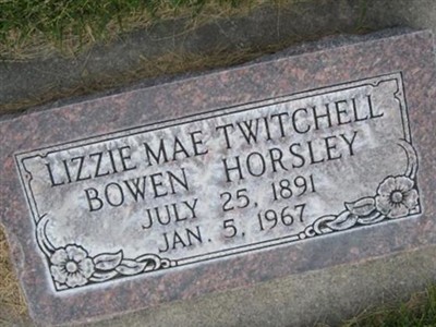Lisie Mae Twitchell Bowen Horsley on Sysoon