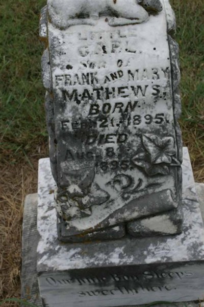 Little Carl Mathews on Sysoon