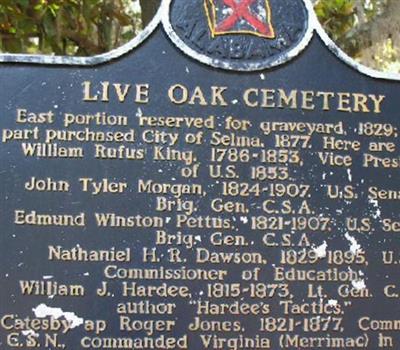 Live Oak Cemetery on Sysoon