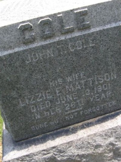 Lizzie E. Mattison Cole on Sysoon