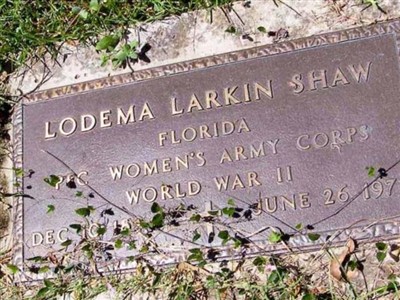 Lodema Larkin SHAW on Sysoon
