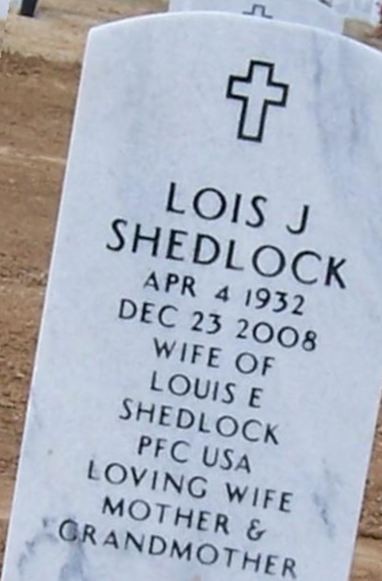 Lois J. Colleen Shedlock on Sysoon