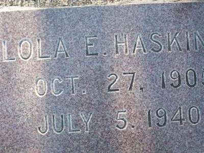 Lola E Haskins on Sysoon