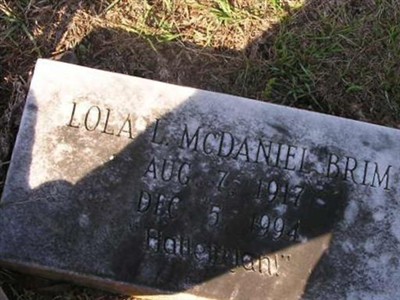 Lola L McDaniel Brim on Sysoon