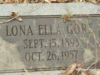 Lona Ella Canterbury Gore on Sysoon