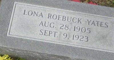 Lona Roebuck Yates on Sysoon