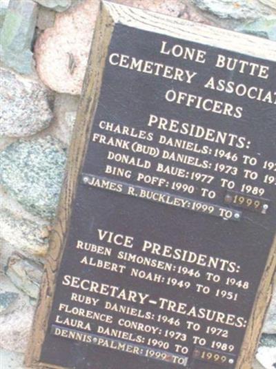 Lone Butte Cemetery on Sysoon