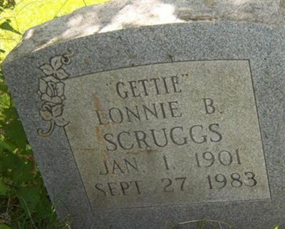 Lonnie B. "Gettie" Scruggs on Sysoon