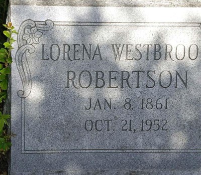 Lorena Westbrook Robertson on Sysoon