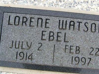 Lorene Watson Ebel on Sysoon