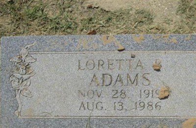 Loretta B. Adams on Sysoon