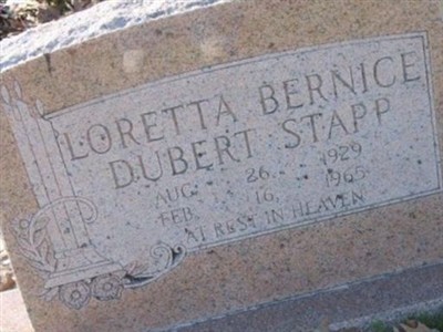 Loretta Bernice Dubert Stapp on Sysoon