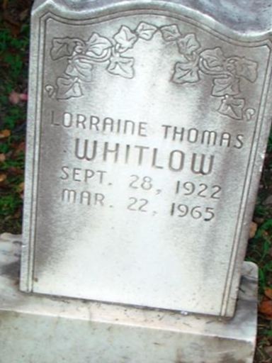 Lorraine Thomas Whitlow on Sysoon