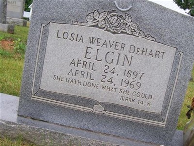 Losia Valley Weaver DeHart Elgin on Sysoon