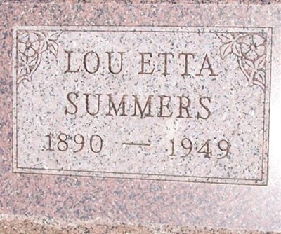 Lou Etta Self Summers on Sysoon