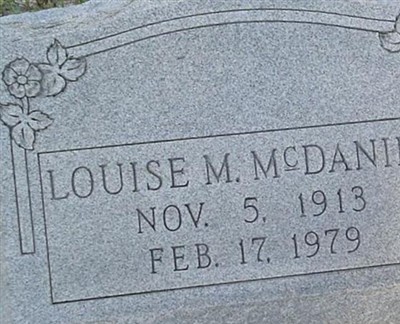 Louise M McDaniel on Sysoon