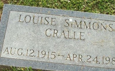 Louise Simmons Cralle on Sysoon