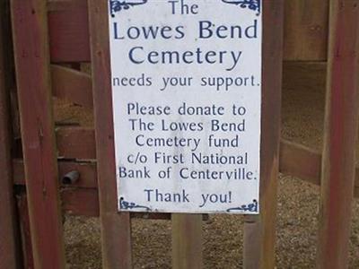 Lowes Bend Cemetery on Sysoon