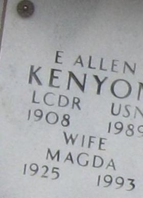 Lt Commander E Allen Kenyon on Sysoon