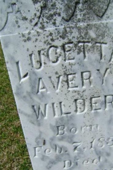 Lucetta Avery Wilder on Sysoon