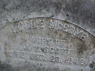 Lucile McComb Scott on Sysoon