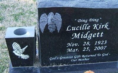 Lucille A "Ding Ding" Kirk Midgett on Sysoon