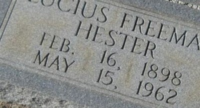 Lucius Freeman Hester on Sysoon