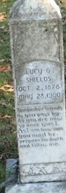 Lucy Isabelle Goodner Shields on Sysoon