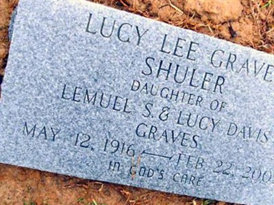 Lucy Lee Graves Shuler on Sysoon