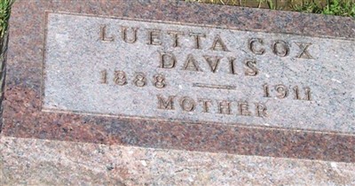Luetta Cox Davis on Sysoon