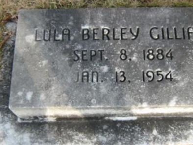 Lula Berley Gilliam on Sysoon