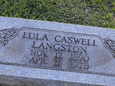Lula Caswell Langston on Sysoon