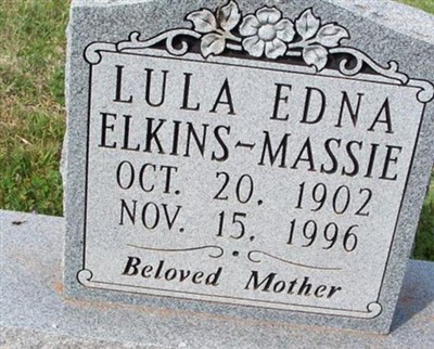 Lula Edna Elkins Massie on Sysoon