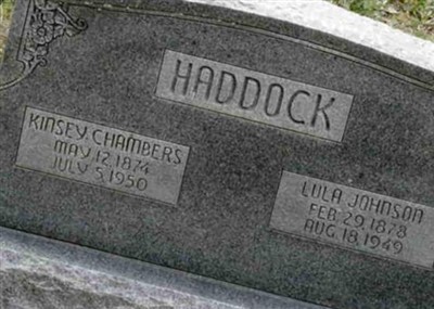 Lula Johnson Haddock on Sysoon