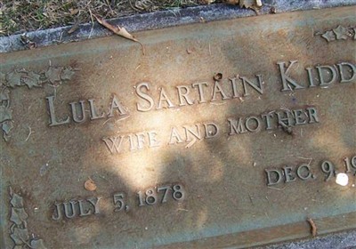 Lula Sartain Kidd on Sysoon