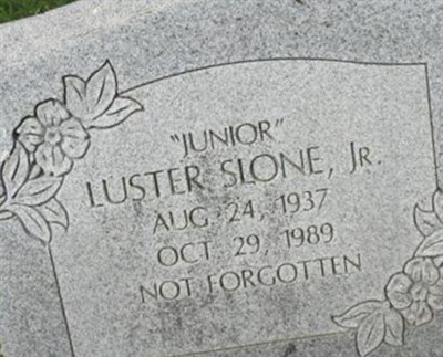 Luster "Junior" Slone, Jr on Sysoon