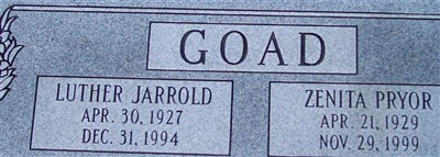 Luther Jarrold Goad on Sysoon