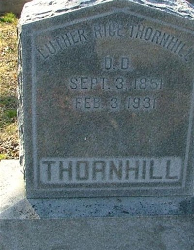 Luther Rice Thornhill on Sysoon