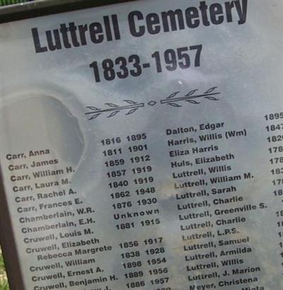 Luttrell Cemetery on Sysoon