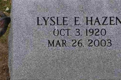 Lysle E Hazen on Sysoon