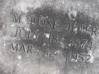 M. Bose Jeter on Sysoon