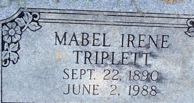 Mabel Irene Triplett on Sysoon