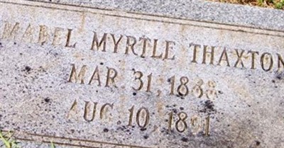 Mabel Myrtle Thaxton on Sysoon